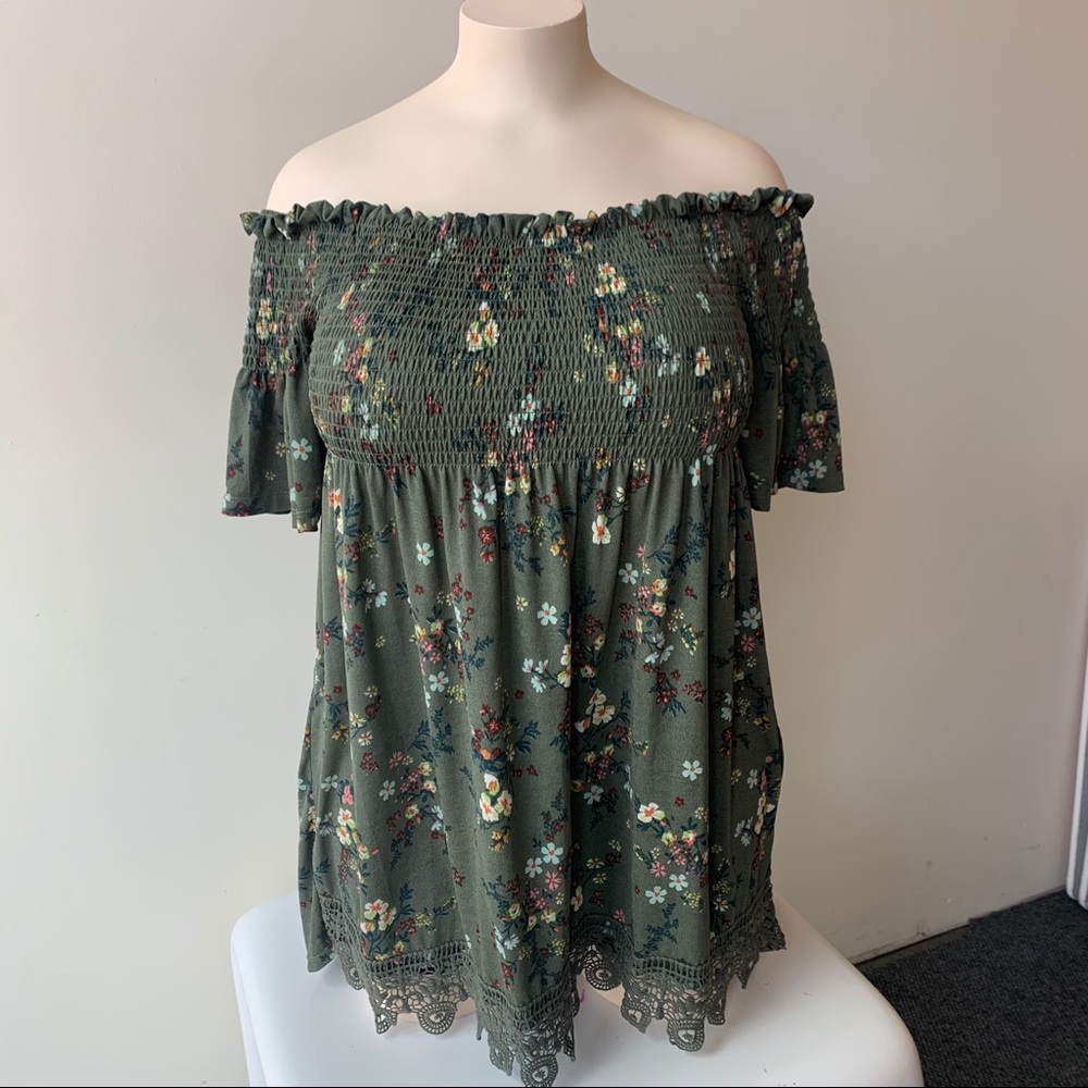 Xhilaration Off Shoulder Floral dress - XXL